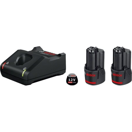 Juego de iniciación bosch 2 x gba 12v 3.0ah + gal 12v-40 professional negro