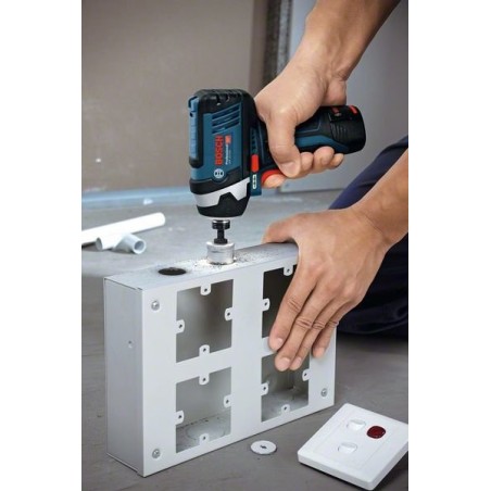 Atornillador a batería bosch gdr 12v-105 professional azul / negra, l-boxx, sin batería ni cargador