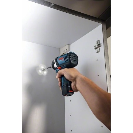 Atornillador a batería bosch gdr 12v-105 professional azul / negra, l-boxx, sin batería ni cargador