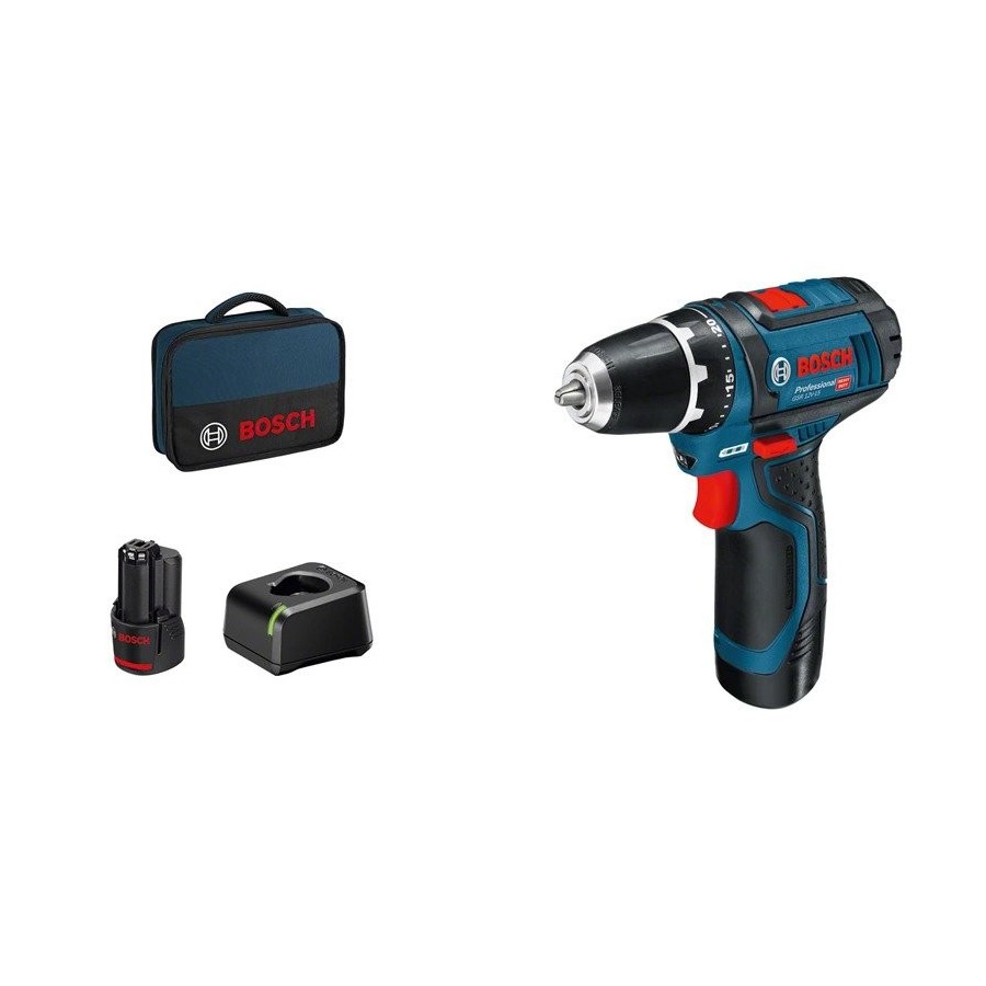 Bosch gsr 12v-15 promo pack taladro inalámbrico