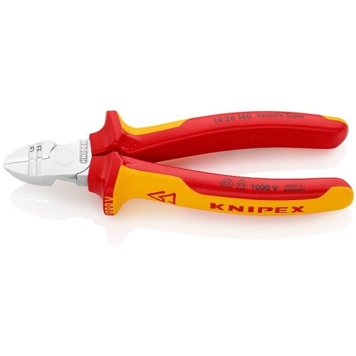 Knipex pelacables cortadores diagonales 14 26 160, alicates 1426160