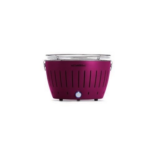 Lotusgrill g34 u pu barbacoa y parrilla al aire libre carbón vegetal tetera púrpura