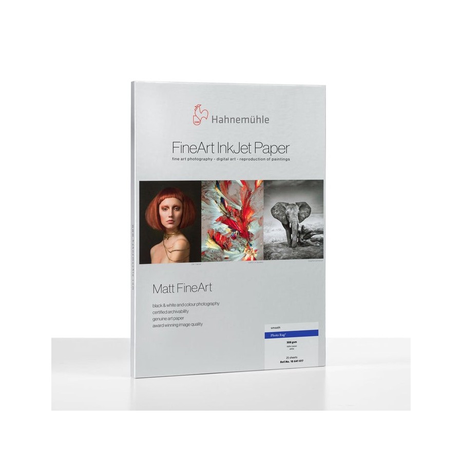 Hahnemhle photo rag blanco a 2308 g, 25 hojas papel