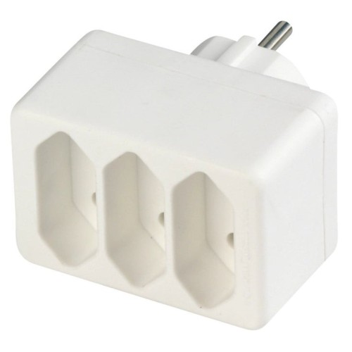 Rev euro-dreifold plug white