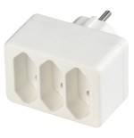 Rev euro-dreifold plug white
