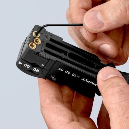 Pelador cables coaxiales knipex 16 60 05 sb, herramienta para pelar/desmontar (tres cuchillos incorporados)