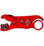 Herramienta de pelado knipex para cables coaxiales y de datos de 125 mm, paquete de autoservicio