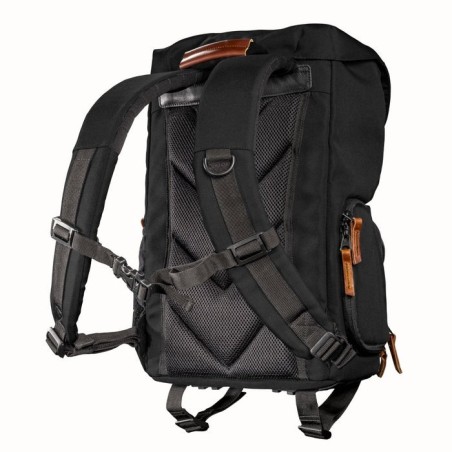 Mantona luis junior mochila cuero, metal, poliéster, sintético negro, marrón