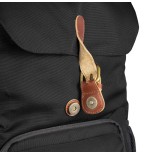 Mantona luis junior mochila cuero, metal, poliéster, sintético negro, marrón