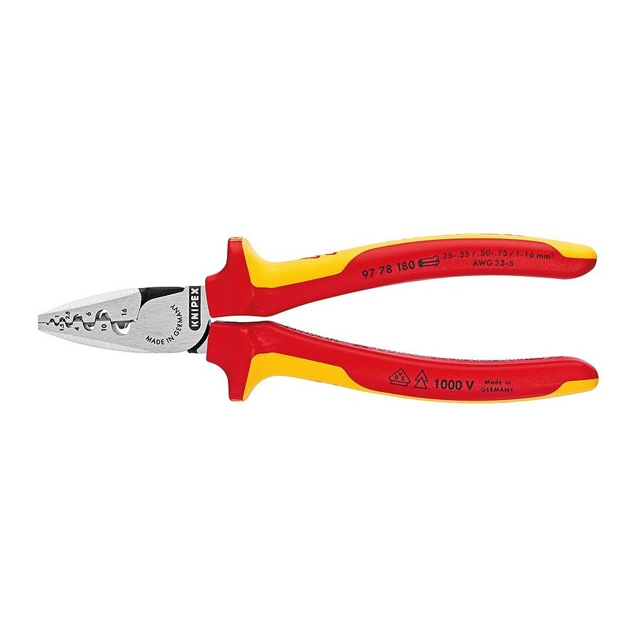 Knipex 97 78 180 crimpadora herramienta combinada