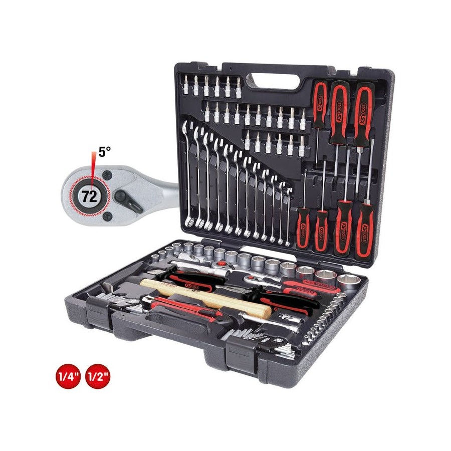 Ks tools 1/4 +3/8 +1/2 universal tool-set 97-pieces