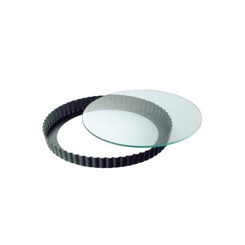 Molde para hornear sarten para quiche kaiser inspiration 28 cm con fondo elevador de vidrio
