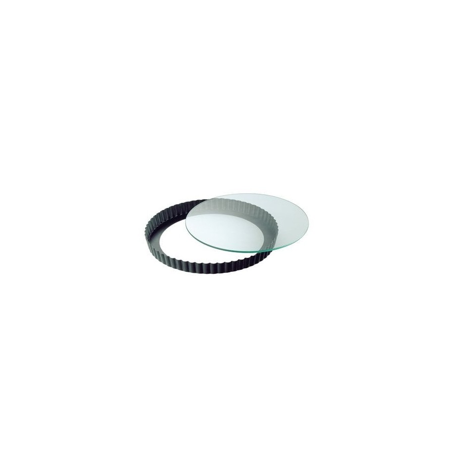 Molde para hornear sarten para quiche kaiser inspiration 28 cm con fondo elevador de vidrio