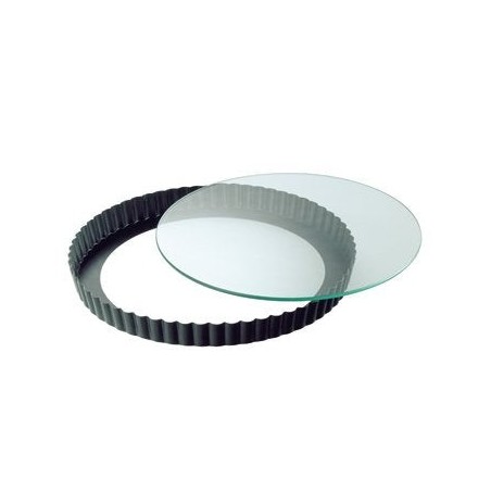 Molde para hornear sarten para quiche kaiser inspiration 28 cm con fondo elevador de vidrio