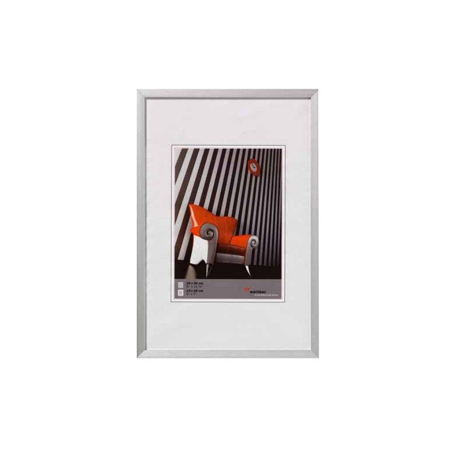 Silla walther 30x40 aluminio plateado aj040s