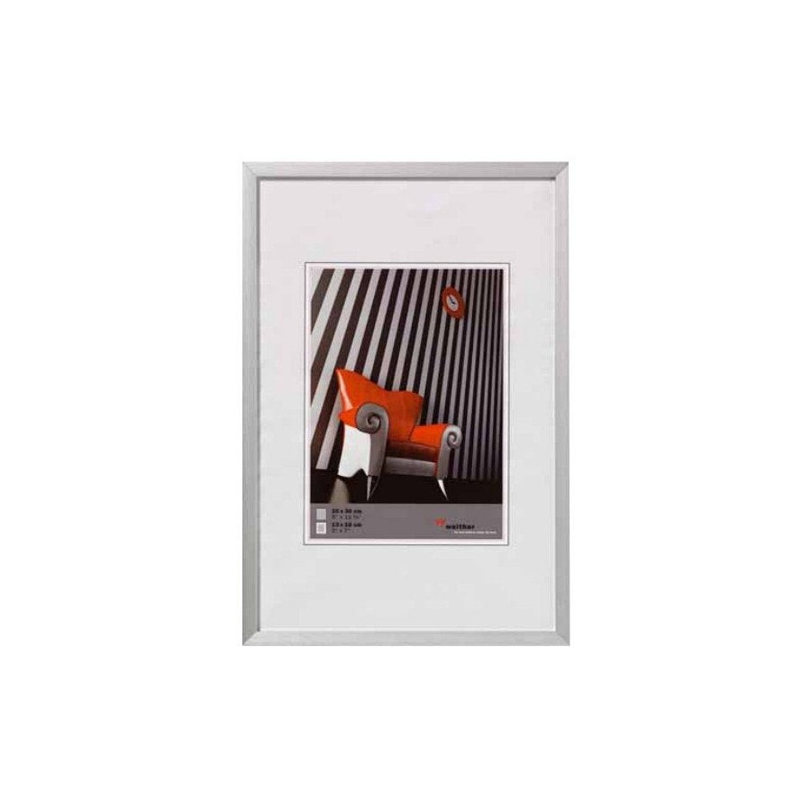 Silla walther 30x45 aluminio plata aj045s marco