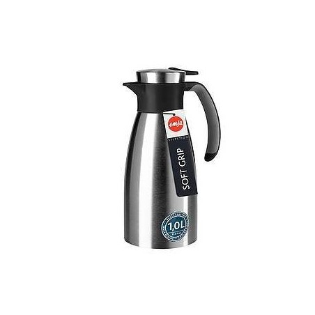 Emsa soft grip, 1 l, negro, acero inoxidable, acero inoxidable