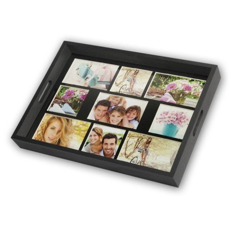 Zep photo tray negro 43x35 bandeja de madera 9 fotos w002
