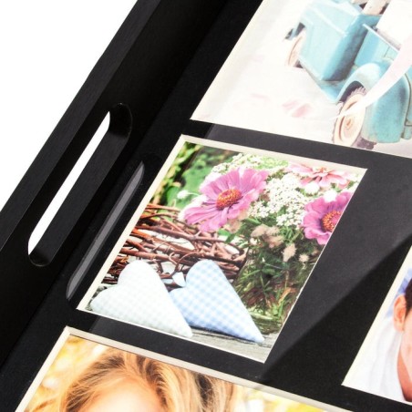Zep photo tray negro 43x35 bandeja de madera 9 fotos w002