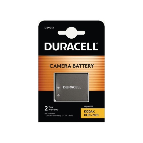 Duracell digital camera batería 3.7v 700mah para replaces kodak klic-7001 dr9712