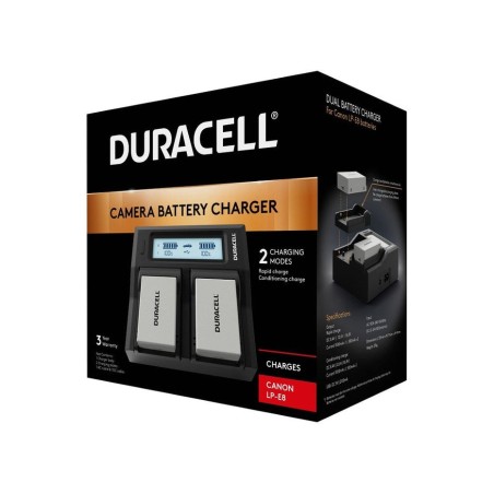 Duracell duracell led dual dslr batería charger para for canon lp-e8 drc6104