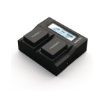 Duracell duracell led dual dslr batería charger para for canon lp-e10 drc6105