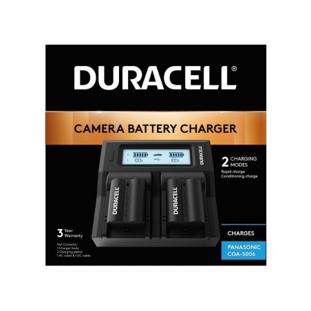 Duracell duracell led dual dslr batería charger para for panasonic cga-s006 drp6116