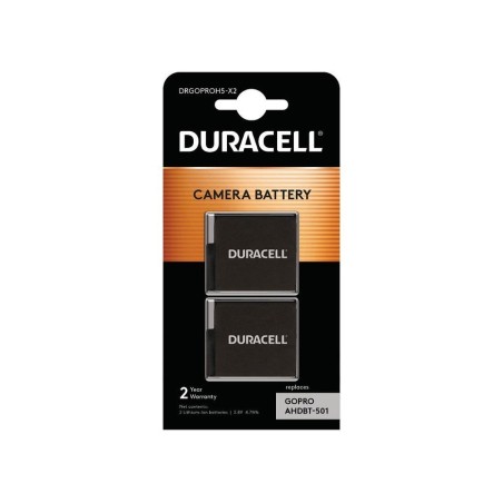 1x2 duracell li-ion bat. 1250mah for gopro hero 5/hero 6/hero 7