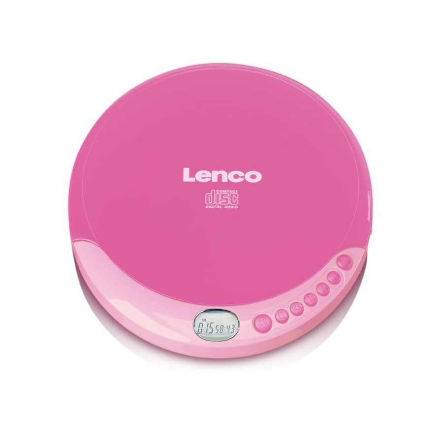 Lenco cd-011 reproductor de cd portátil rosa