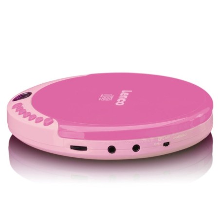 Lenco cd-011 reproductor de cd portátil rosa