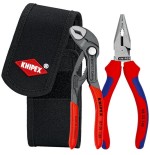Juego de mini alicates knipex, en bolsa de cinturón, juego de alicates rojo/negro, 2 piezas 00 20 72 v06