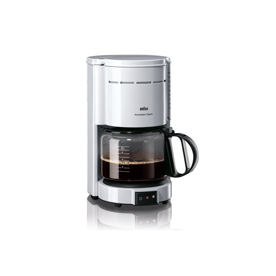 Cafetera de goteo braun kf 47 plus, 1000 w, blanco