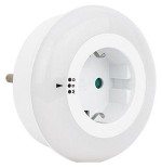 Rev 003371731, luz de noche con enchufe o luz quitamiedos con enchufe, blanco, led, corriente alterna, 230 v