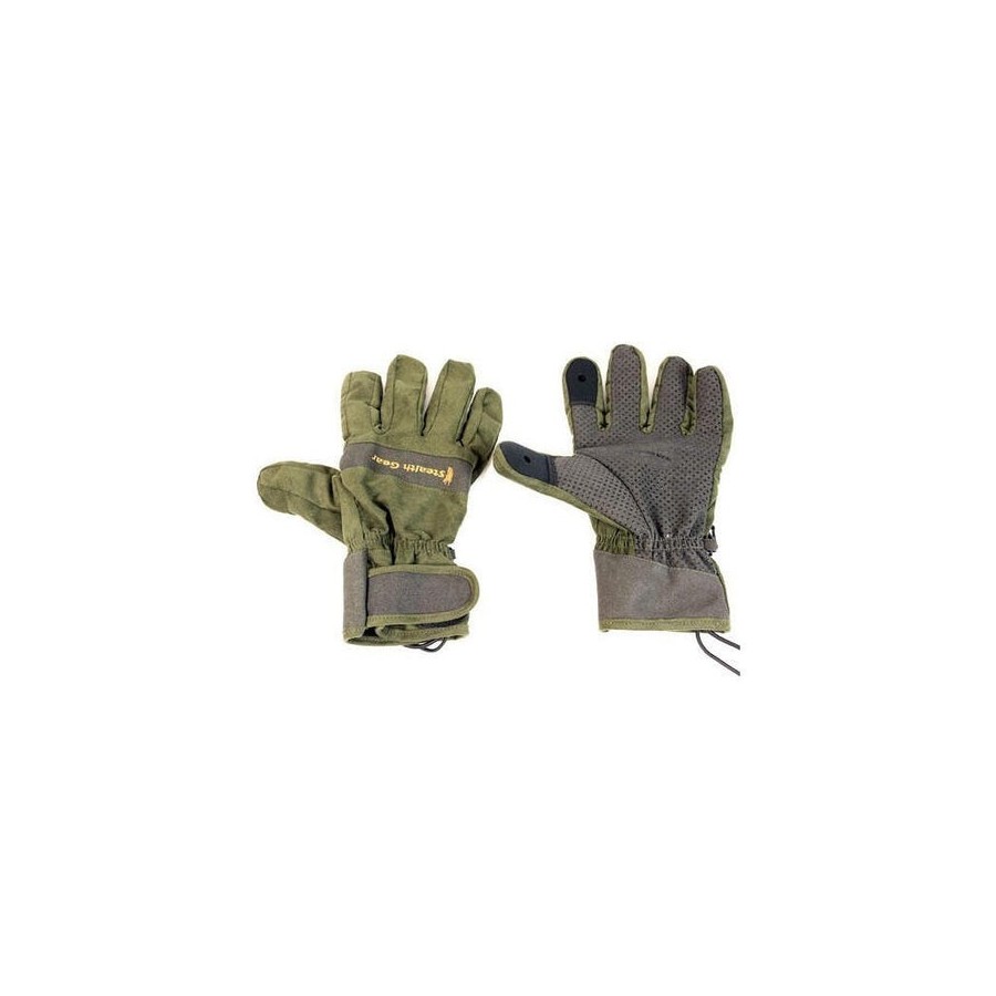 Stealth gear sgglm guante de seguridad verde, oliva microfibra, poliéster