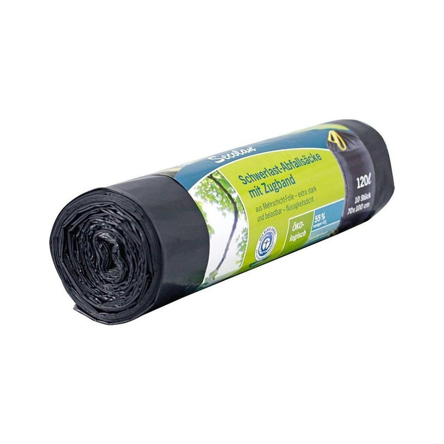 Bolsas para basura pesada secolan duty, cordón 120 l