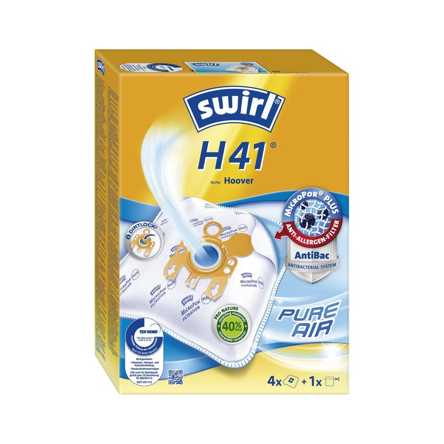 Accesorio / bolsa de aspiradora swirl h 41 mp plus airspace