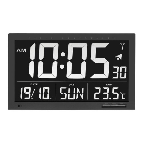 Tfa-dostmann 60.4505 reloj de repisa o sobre mesa reloj de sobremesa digital negro rectangular
