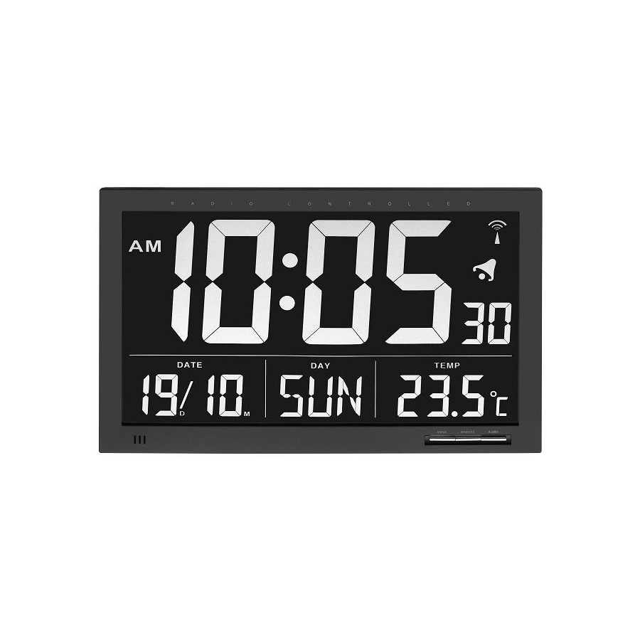 Tfa-dostmann 60.4505 reloj de repisa o sobre mesa reloj de sobremesa digital negro rectangular