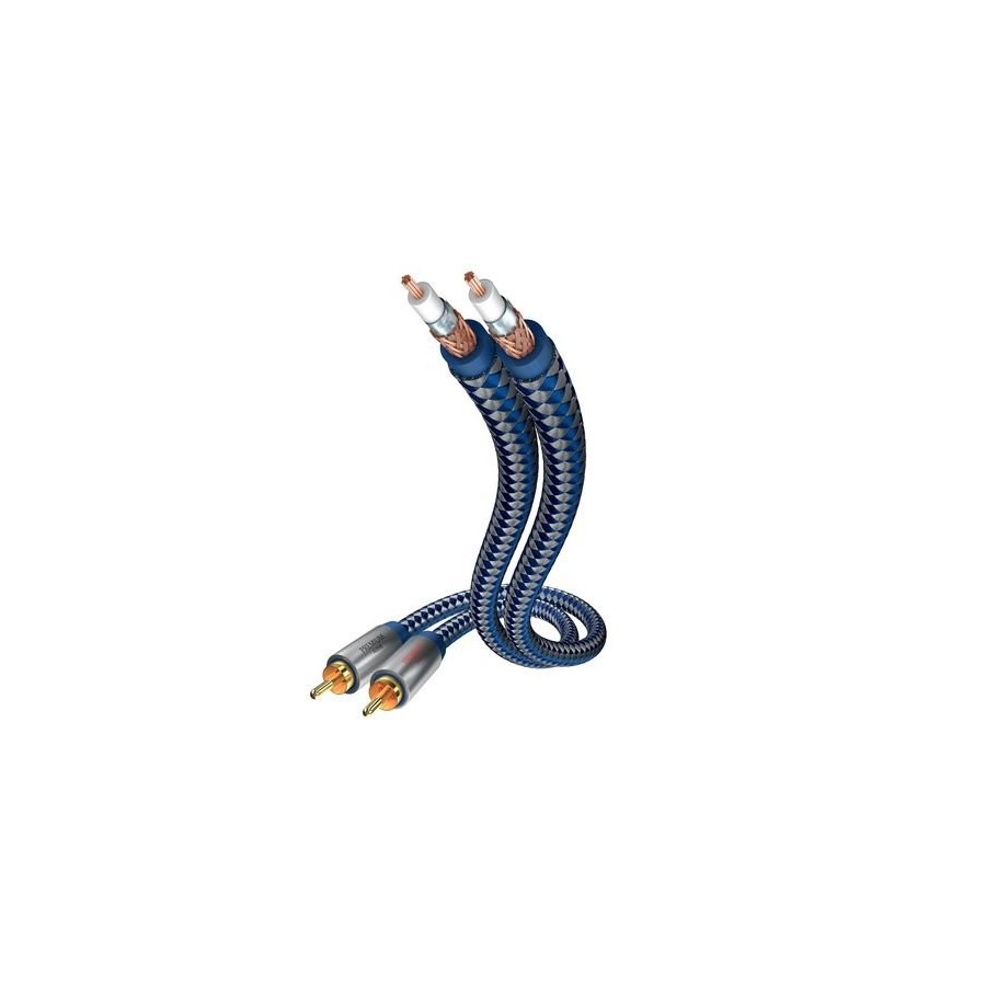 Inakustik 0040405 cable de audio 5 m 2 x rca azul, plata