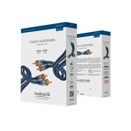 Inakustik 0040405 cable de audio 5 m 2 x rca azul, plata