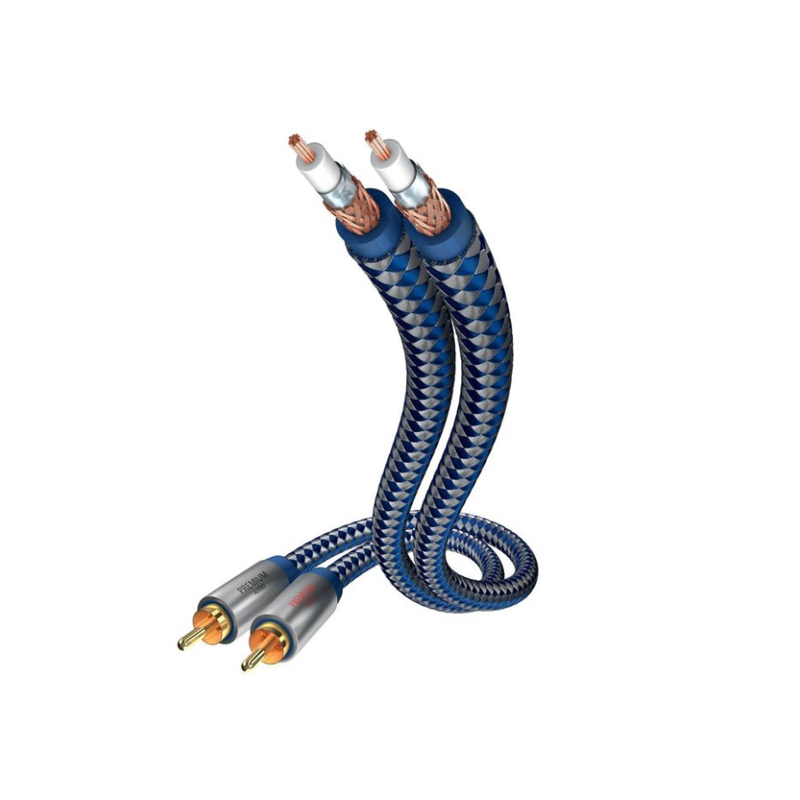 Inakustik 0040802 cable de audio 2 m rca 2 x rca azul