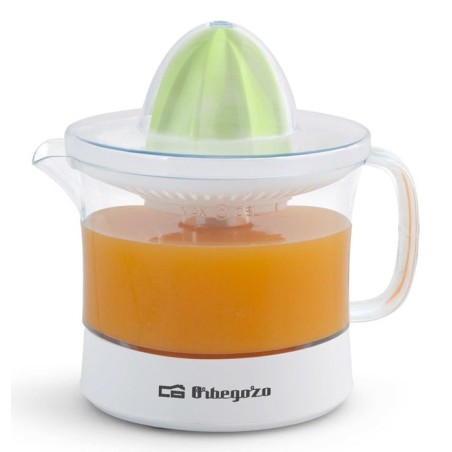 Exprimidor orbegozo ep 1510 25w capacidad 0.5l incluye 2 conos rotación bidireccional accesorios lavables en lavavajillas