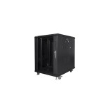 Armario rack lanberg ff01-6815-12b (15u, 19'', 848mm / 600mm / 800 mm, standing, glass, 800 kg, black color)