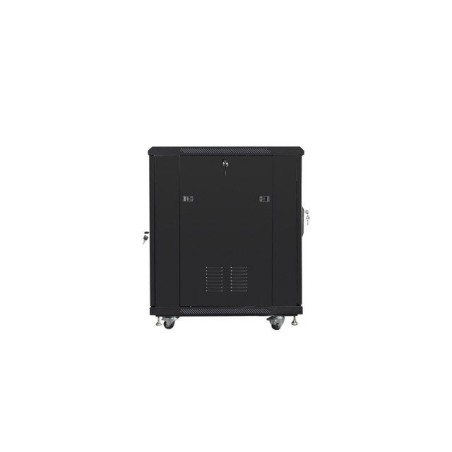 Armario rack lanberg ff01-6815-12b (15u, 19'', 848mm / 600mm / 800 mm, standing, glass, 800 kg, black color)