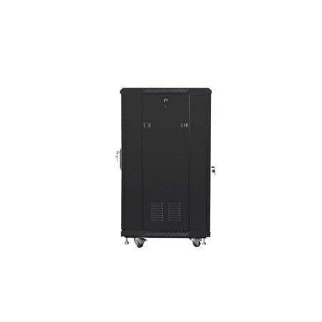 Armario rack lanberg ff01-6622-12b (22u, 19'', 1160 mm / 600mm / 600 mm, standing, glass, 800 kg, black color)