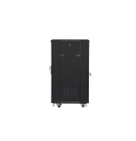 Armario rack lanberg ff01-6622-12b (22u, 19'', 1160 mm / 600mm / 600 mm, standing, glass, 800 kg, black color)