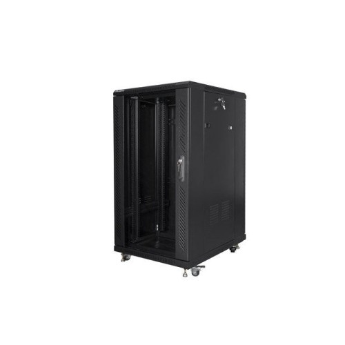 Armario rack 19 "independiente 22u / 600x800 autoarmas pack plano negro lanberg