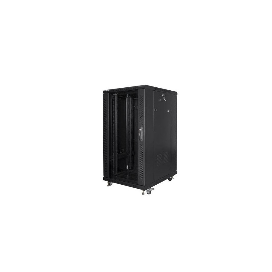 Armario rack 19 "independiente 22u / 600x800 autoarmas pack plano negro lanberg