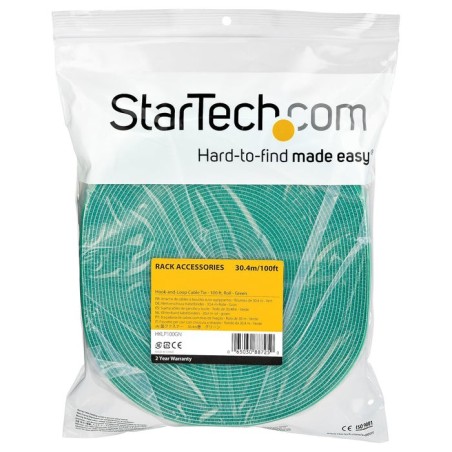 Startech cinta de velcro sujetacable 30m verde