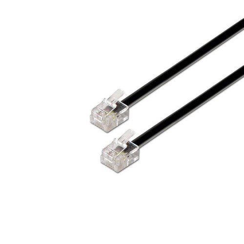 Aisens cable de telefono 6p4c - m-m - 2m - negro